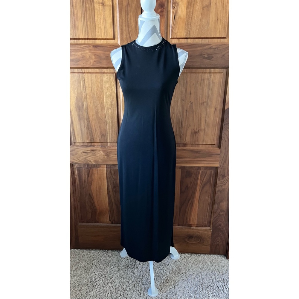 LOFT Black Halter Sheath Maxi Dress Cocktail